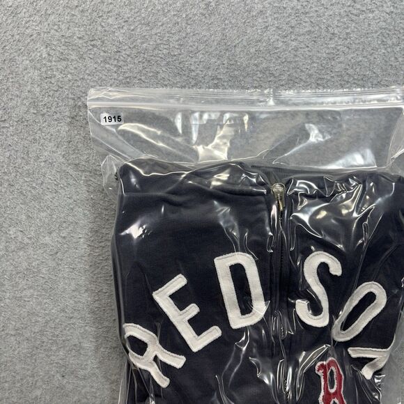 47 Brand Banner MLB Boston Red Sox Zip Up Hoodie Women’s Medium Blue Distressed - Picture 11 of 11